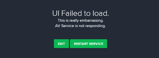 UI Failed to load Avast как исправить ошибку?!