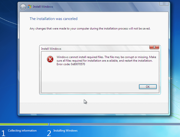 Установка Windows 10 с флешки на sd-накопитель приводит к ошибке 0x80070571