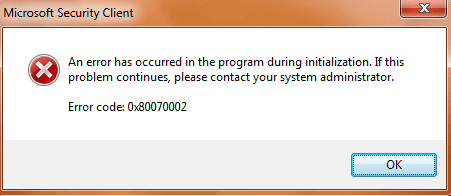 Код ошибки 0x80070002 в windows 10, 8.1, 7